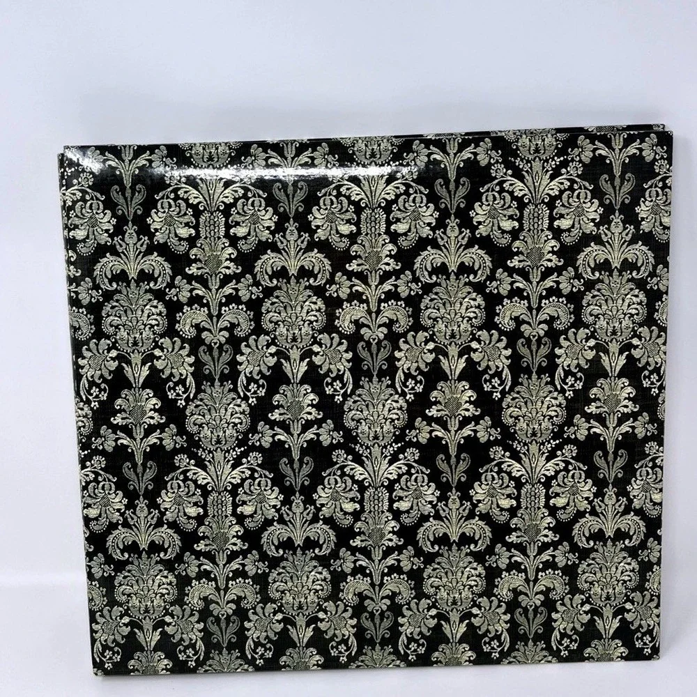 12x12 Black Gold Damask Scrapbook Album Refillable Expandable Pages Photo Book